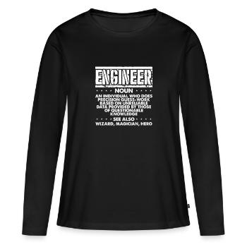 Engineer Gifts Precision Guesswork Wizard - T-shirt manches longues Premium bio Femme - noir - Devant - Julia (174cm)
