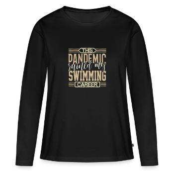 La pandémie de cadeaux de nageur a ruiné ma carrière de nageur - T-shirt manches longues Premium bio Femme - noir - Devant - Julia (174cm)