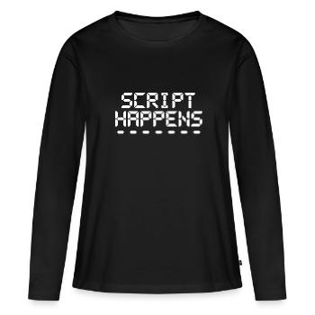 Le script de programmation informatique se produit Programmeur - T-shirt manches longues Premium bio Femme - noir - Devant - Julia (174cm)