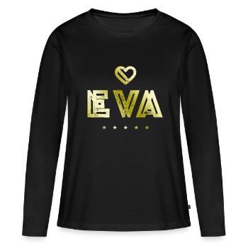 Eva Herz - T-shirt manches longues Premium bio Femme - noir - Devant - Julia (174cm)
