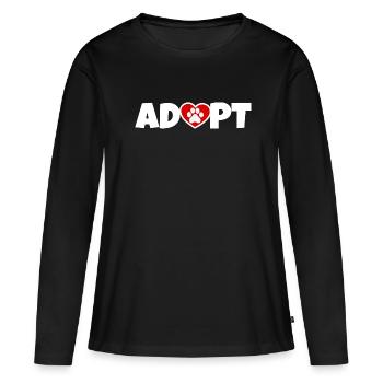 Adopt a dog - Women's Premium Organic Long Sleeve Shirt - black - Front - Julia (174cm)