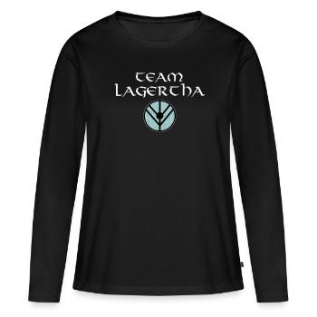 Équipe lagertha Schildmaid Vikings Lathgertha Ivar - T-shirt manches longues Premium bio Femme - noir - Devant - Julia (174cm)