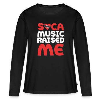 Soca Music is life Trinidad and Tobago Trini - Women's Premium Organic Long Sleeve Shirt - black - Front - Julia (174cm)