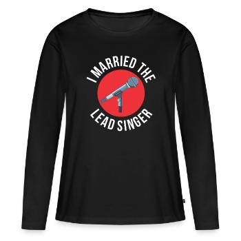 Lead Singer Chanteur Chanteuse Chanteuse Chanter Musique Karaoké - T-shirt manches longues Premium bio Femme - noir - Devant - Julia (174cm)