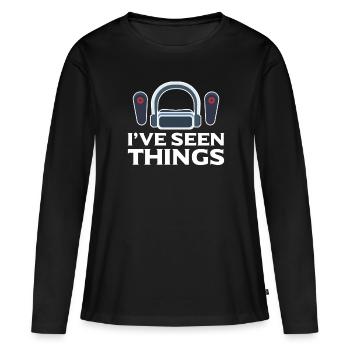VR Brille Virtual Reality Gamer Virtual Zocken - Frauen Premium Bio Langarmshirt - Schwarz - Vorne - Julia (174cm)