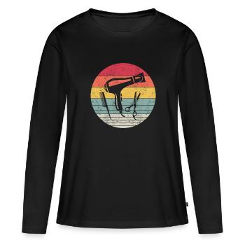 Coiffure coiffure Coiffure Hairstylist - T-shirt manches longues Premium bio Femme - noir - Devant - Julia (174cm)