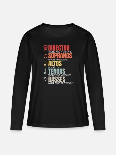 Musikdirektor Musik Chorleiter Dirigent Orchester - Frauen Premium Bio Langarmshirt - Schwarz