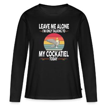 Nymphensittich oiseau oiseau oiseaux oiseaux - T-shirt manches longues Premium bio Femme - noir - Devant - Julia (174cm)