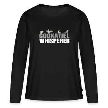 Nymphensittich oiseau oiseau oiseaux oiseaux - T-shirt manches longues Premium bio Femme - noir - Devant - Julia (174cm)