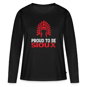 Sioux Tribe Native American Indian Indianer - T-shirt manches longues Premium bio Femme - noir - Devant - Julia (174cm)