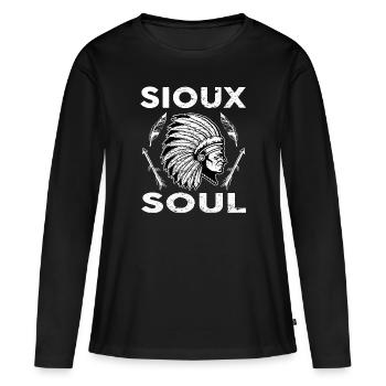 Sioux Tribe Native American Indian Indianer - T-shirt manches longues Premium bio Femme - noir - Devant - Julia (174cm)
