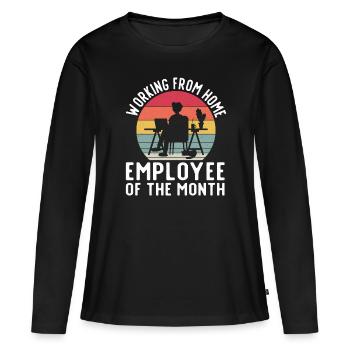 Home Office Home Work Computer Home Work - Women's Premium Organic Long Sleeve Shirt - black - Front - Julia (174cm)
