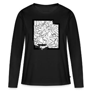 LOVERS SET 02 / THE STUFF - Women's Premium Organic Long Sleeve Shirt - black - Front - Julia (174cm)