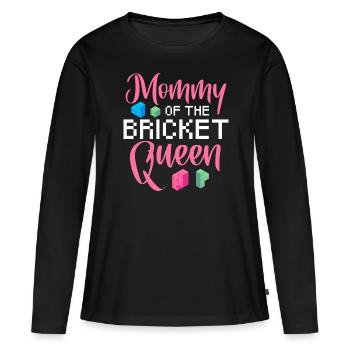 Maman de la reine des briques - T-shirt manches longues Premium bio Femme - noir - Devant - Julia (174cm)