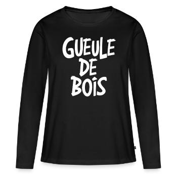 Gueule de bois - T-shirt manches longues Premium bio Femme - noir - Devant - Julia (174cm)