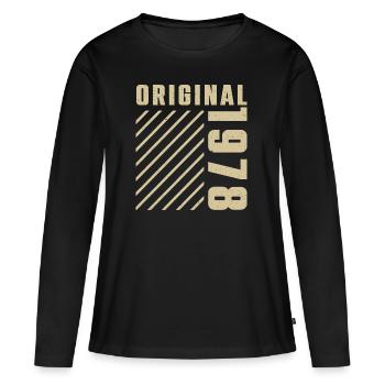 Original 1978 Authentic 1978 Vintage Bursdag - T-shirt manches longues Premium bio Femme - noir - Devant - Julia (174cm)