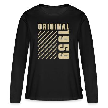 Original 1959 Authentic 1959 Vintage Bursdag - T-shirt manches longues Premium bio Femme - noir - Devant - Julia (174cm)