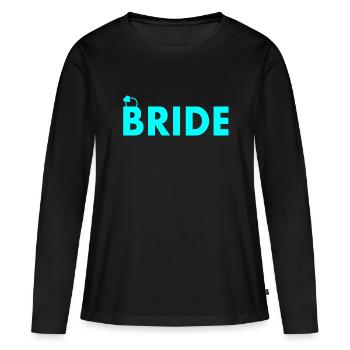 Bride - Frauen Premium Bio Langarmshirt - Schwarz - Vorne - Julia (174cm)