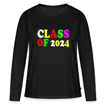 Class of 2024 - Women's Premium Organic Long Sleeve Shirt - black - Front - Julia (174cm)