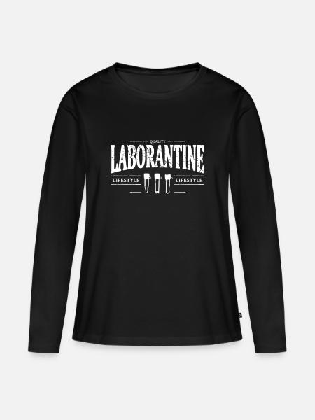 Laborant - Frauen Premium Bio Langarmshirt - Schwarz