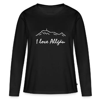J'aime Allgäu - T-shirt manches longues Premium bio Femme - noir - Devant - Julia (174cm)