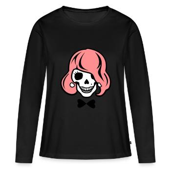 Dye skeleton to hair - Women's Premium Organic Long Sleeve Shirt - black - Front - Julia (174cm)