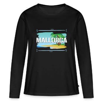 Majorque - T-shirt manches longues Premium bio Femme - noir - Devant - Julia (174cm)