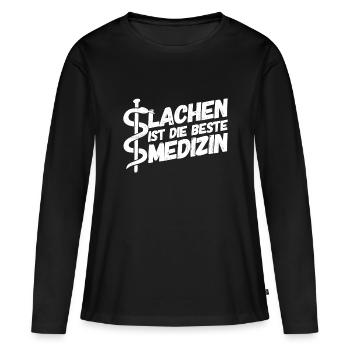 Apotheker Apotheke Pharmazeut - Frauen Premium Bio Langarmshirt - Schwarz - Vorne - Julia (174cm)