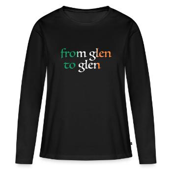 De Glen à Glen - T-shirt manches longues Premium bio Femme - noir - Devant - Julia (174cm)