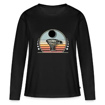 Basketball Basketballer - Frauen Premium Bio Langarmshirt - Schwarz - Vorne - Julia (174cm)