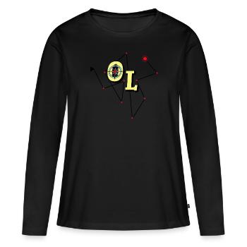 OL, course d'orientation - T-shirt manches longues Premium bio Femme - noir - Devant - Julia (174cm)