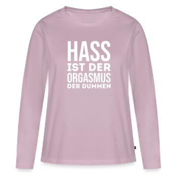 FCK AFD - T-shirt manches longues Premium bio Femme - rose poudré - Devant - Julia (174cm)