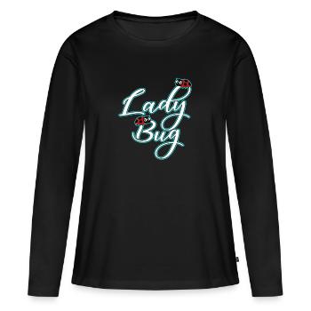 Coccinelle Coccinelle ÉDITION 3 - T-shirt manches longues Premium bio Femme - noir - Devant - Julia (174cm)