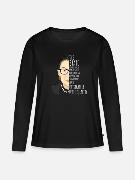 Ruth Bader Ginsburg Państwo kontrolujące kobietę - Ekologisk långärmad premium-T-shirt dam - svart