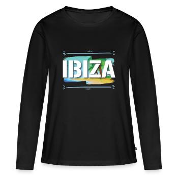 Ibiza - T-shirt manches longues Premium bio Femme - noir - Devant - Julia (174cm)