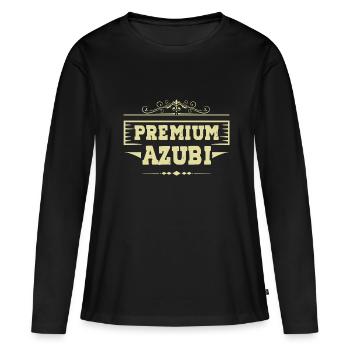 Premium Azubi - Frauen Premium Bio Langarmshirt - Schwarz - Vorne - Julia (174cm)