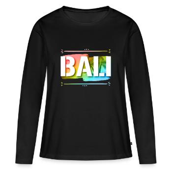 Bali - T-shirt manches longues Premium bio Femme - noir - Devant - Julia (174cm)