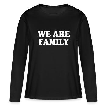 We are family - T-shirt manches longues Premium bio Femme - noir - Devant - Julia (174cm)
