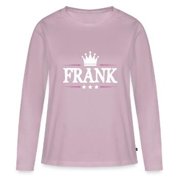 Franc - T-shirt manches longues Premium bio Femme - rose poudré - Devant - Julia (174cm)