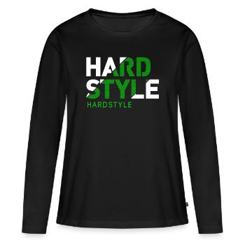 Hardstyle - Rawstyle - Hardstyler Gift merch - T-shirt manches longues Premium bio Femme - noir - Devant - Julia (174cm)