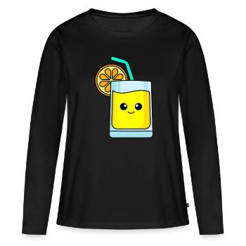Limonade Comic - Frauen Premium Bio Langarmshirt - Schwarz - Vorne - Julia (174cm)