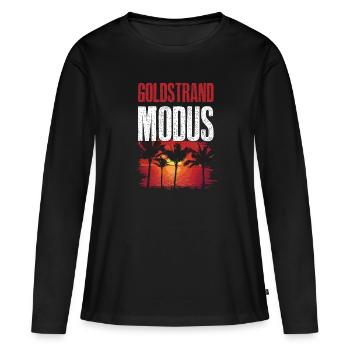 Mode Sables dorés - T-shirt manches longues Premium bio Femme - noir - Devant - Julia (174cm)