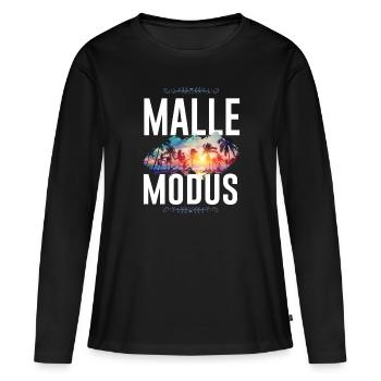 Malle Modus - Frauen Premium Bio Langarmshirt - Schwarz - Vorne - Julia (174cm)