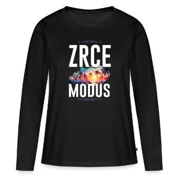 Zrce Modus - Frauen Premium Bio Langarmshirt - Schwarz - Vorne - Julia (174cm)