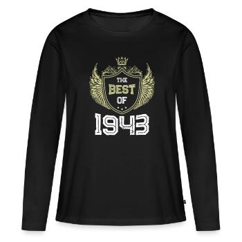1943 best of - Women's Premium Organic Long Sleeve Shirt - black - Front - Julia (174cm)