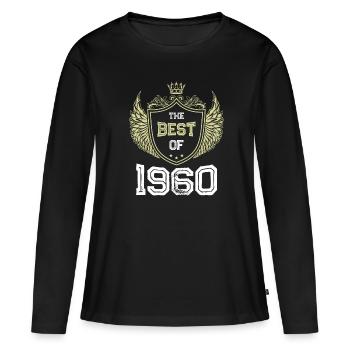 1960 best of - Women's Premium Organic Long Sleeve Shirt - black - Front - Julia (174cm)