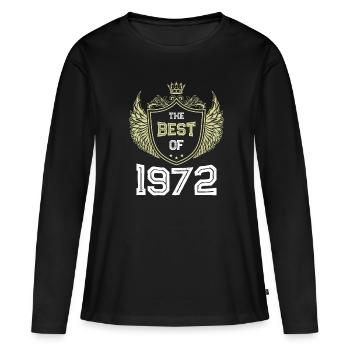 1972 best of - Women's Premium Organic Long Sleeve Shirt - black - Front - Julia (174cm)