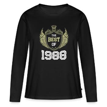 1988 best of - Women's Premium Organic Long Sleeve Shirt - black - Front - Julia (174cm)