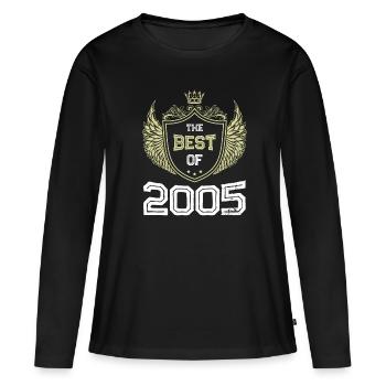 2005 best of - Women's Premium Organic Long Sleeve Shirt - black - Front - Julia (174cm)