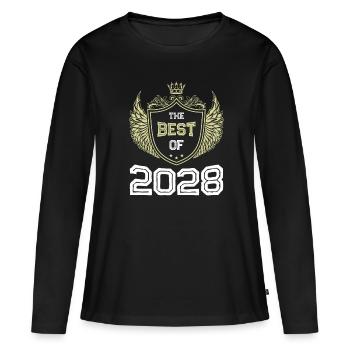 2028 best of - Women's Premium Organic Long Sleeve Shirt - black - Front - Julia (174cm)
